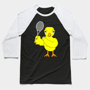 Tennis Chick White Racket Baseball T-Shirt